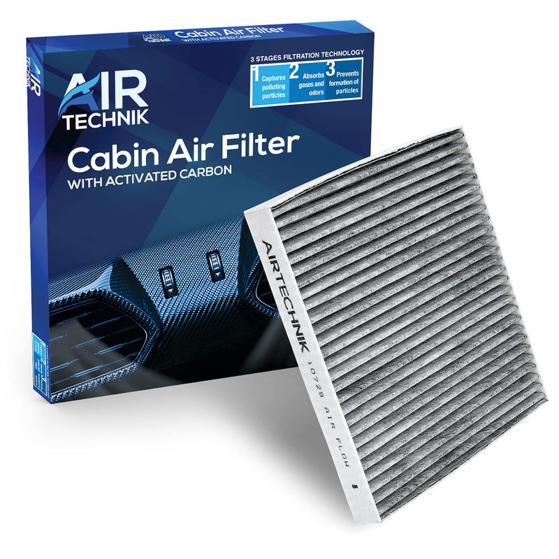 AirTechnik CF10729 Cabin Air Filter w/Activated Carbon | Fits Chrysler 200, Cirrus, Sebring, Dodge Avenger, Caliber, Journey, Jeep Compass, Patriot - 5058693AA - Image 1